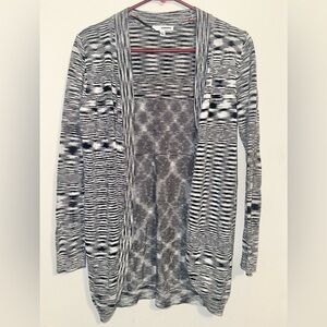 Sonoma Black and White Patterned Cardigan